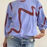 The Stevie Sweatshirt - Ziggy in Brick & Lilac Pop