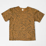 T-Shirt - Dashes & Moons in Warm Grey & Camel