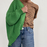 T-Shirt - Dashes & Moons in Warm Grey & Camel