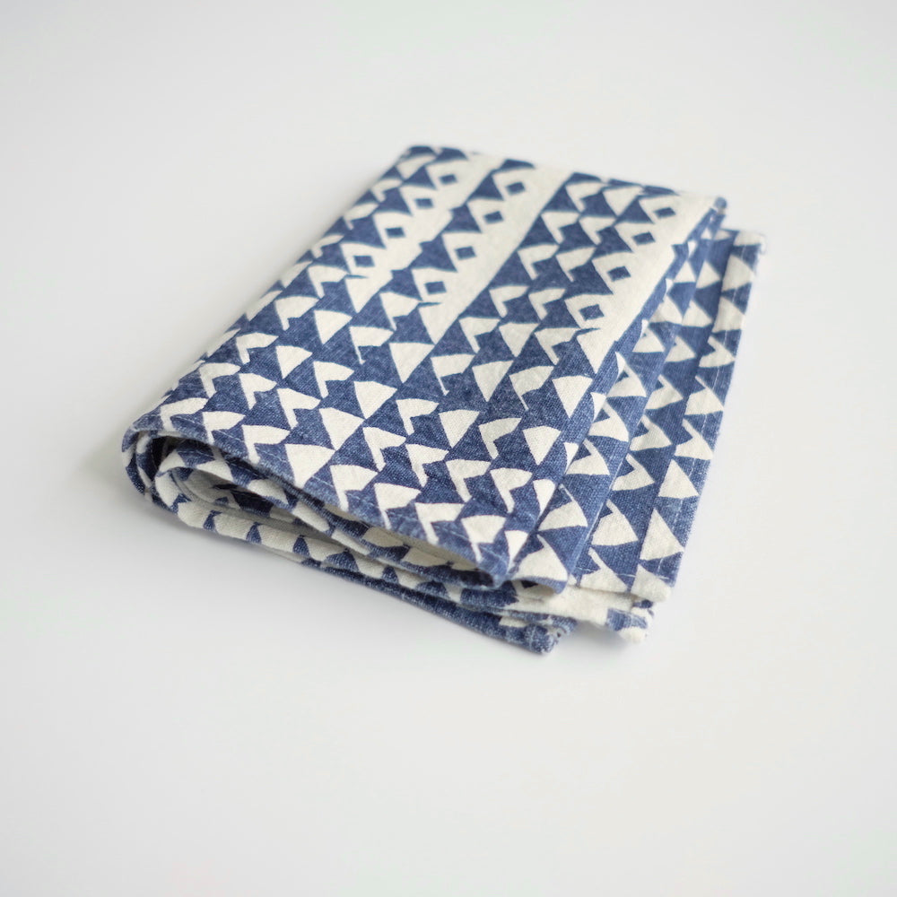 Tea Towel - Triangles - Indigo