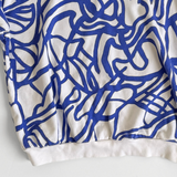 The Stevie Sweatshirt - River in Cobalt & Natural