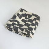 Bandana - Checks - Faded Black - Natural