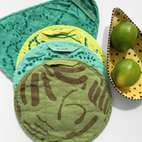Circle Potholder - Drape - Circus Green - Pool