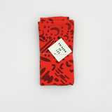 Everyday Napkins - Dashes & Moons - Warm Grey - Tomato