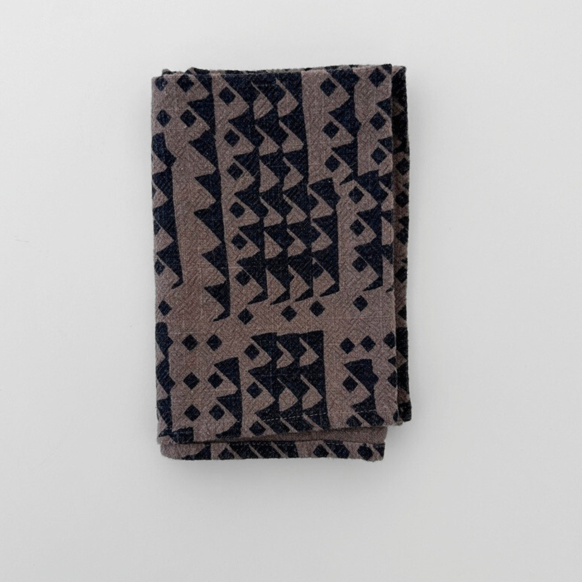 Tea Towel - Triangles - Indigo - Walnut