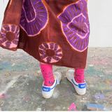 Drape Crew - Fuchsia & Dark Green