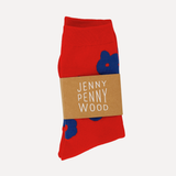 Celeste Crew - Tomato & Ultramarine Blue