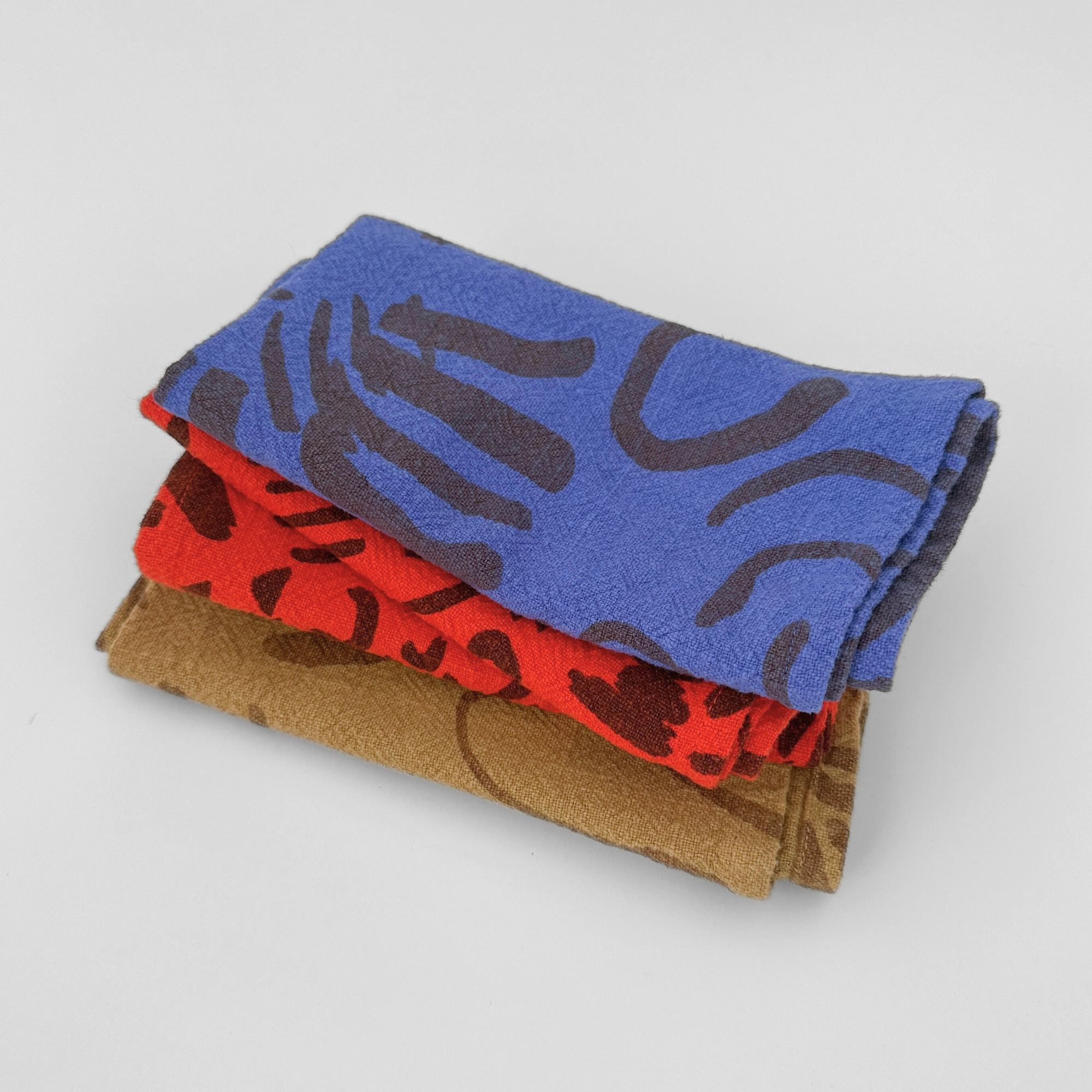 Everyday Napkins - Fold - Camel - Amparo Blue