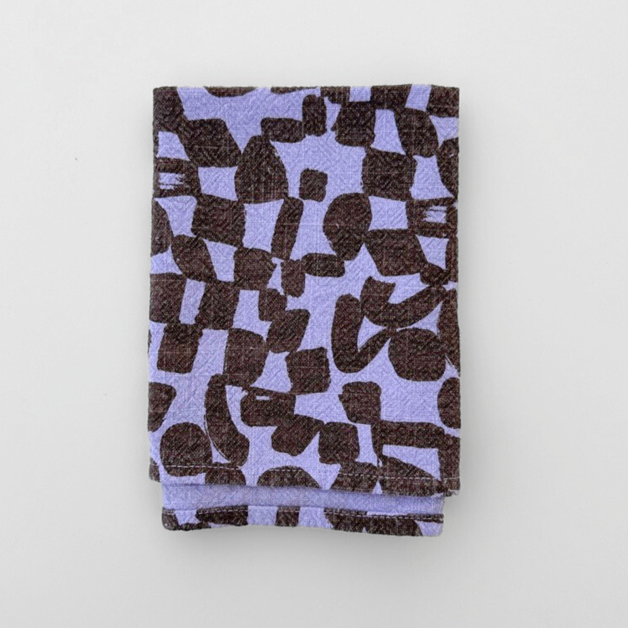 Tea Towel - Checks - Lentil - Lilac Pop