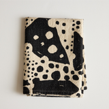 Tea Towel - Dottie - Faded Black - Natural