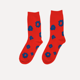 Celeste Crew - Tomato & Ultramarine Blue
