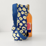 The Wine Tote - Celeste - White - Cobalt