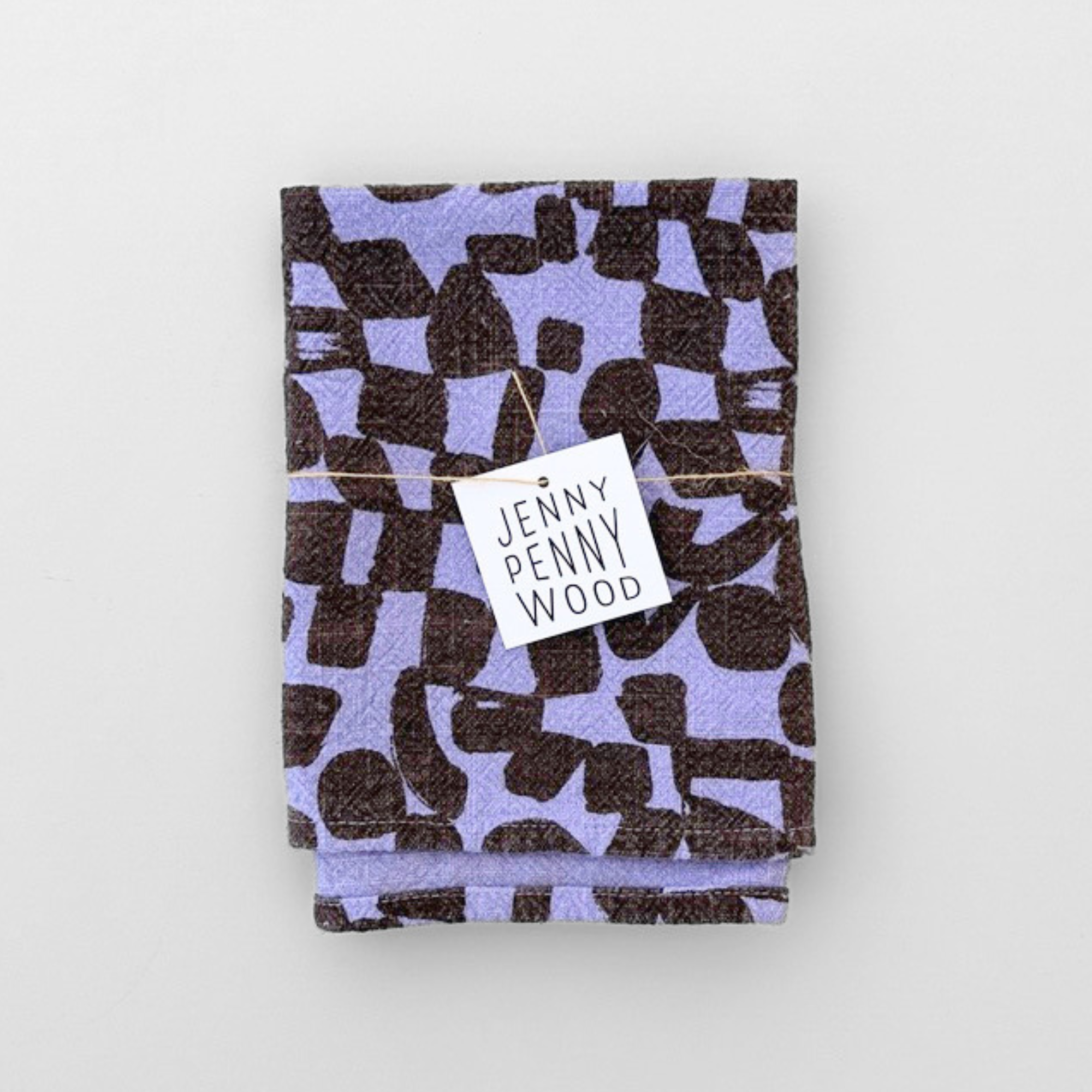 Tea Towel - Checks - Lentil - Lilac Pop