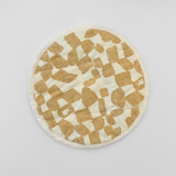 Circle Potholder - Checks - Vanilla - Natural
