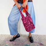 The Petite Tote - Checks - Blackberry - Hot Pink