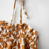 Nap Dress - Checks - Amber - Vanilla