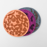 Circle Potholder - Checks - Amber - Peach