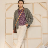 Studio Tee - Clive in Blackberry & Dusty Plum