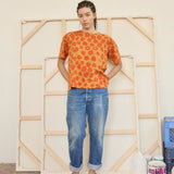 Studio Tee - Celeste in Tomato & Deep Gold