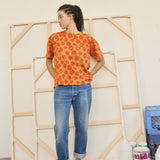 Studio Tee - Celeste in Tomato & Deep Gold