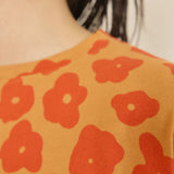 Studio Tee - Celeste in Tomato & Deep Gold