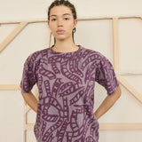Studio Tee - Clive in Blackberry & Dusty Plum
