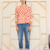 Long Sleeve T-Shirt - Celeste in Tomato & Natural