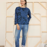 Long Sleeve T-Shirt - Dottie in Faded Black & Midnight