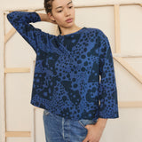 Long Sleeve T-Shirt - Dottie in Faded Black & Midnight