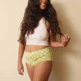 High Waist Under Things - Checks - Matcha