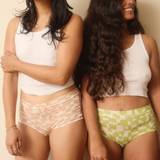 High Waist Under Things - Checks - Matcha