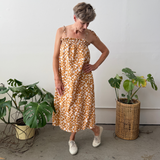 Nap Dress - Checks - Amber - Vanilla