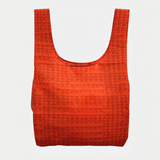 Foldie Tote - Triangles in Coral & Red Gold