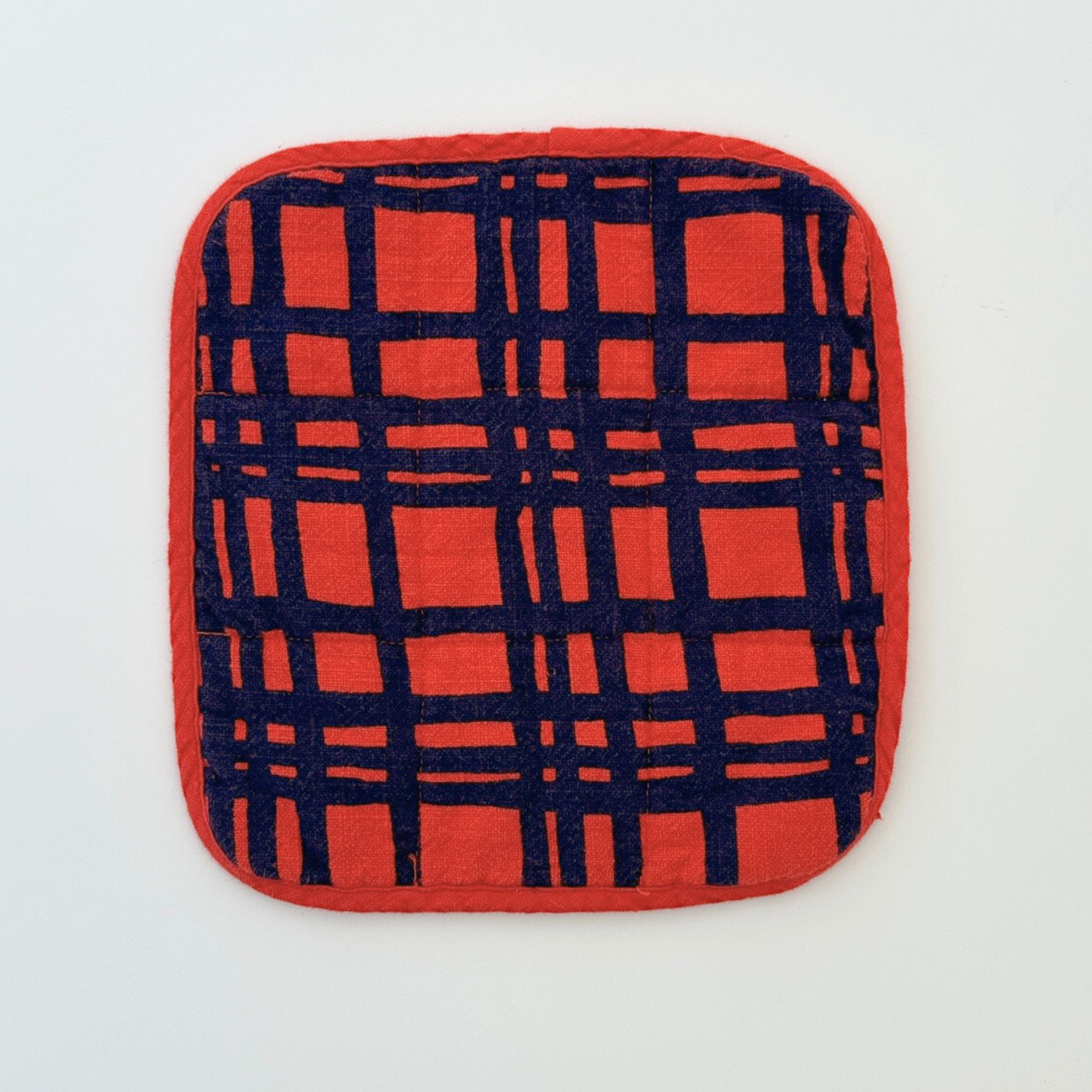 Potholder - Darby - Midnight - Tomato