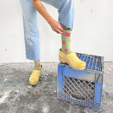 Celeste Crew	- Moss & Fuchsia