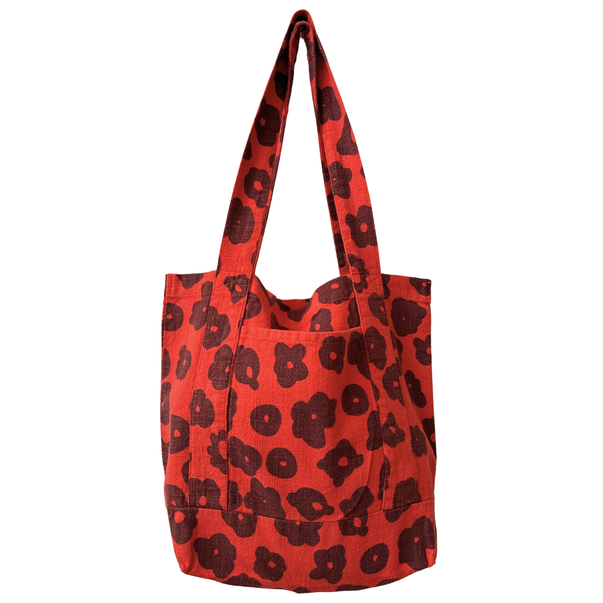 The Medium Sloppy Tote - Celeste - Faded Black - Tomato