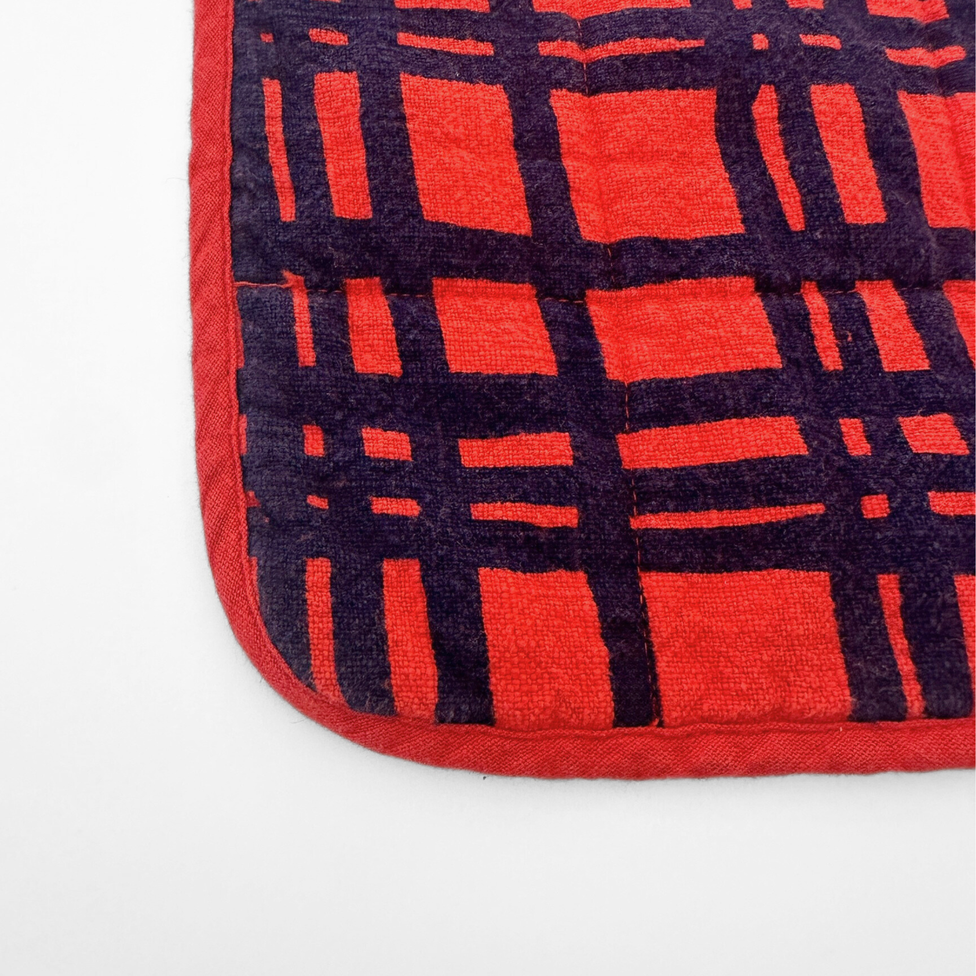 Potholder - Darby - Midnight - Tomato