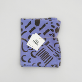 Tea Towel - Dashes & Moons - Warm Grey - Lilac Pop