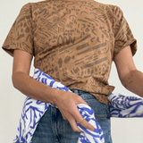 The Stevie Sweatshirt - River in Cobalt & Natural