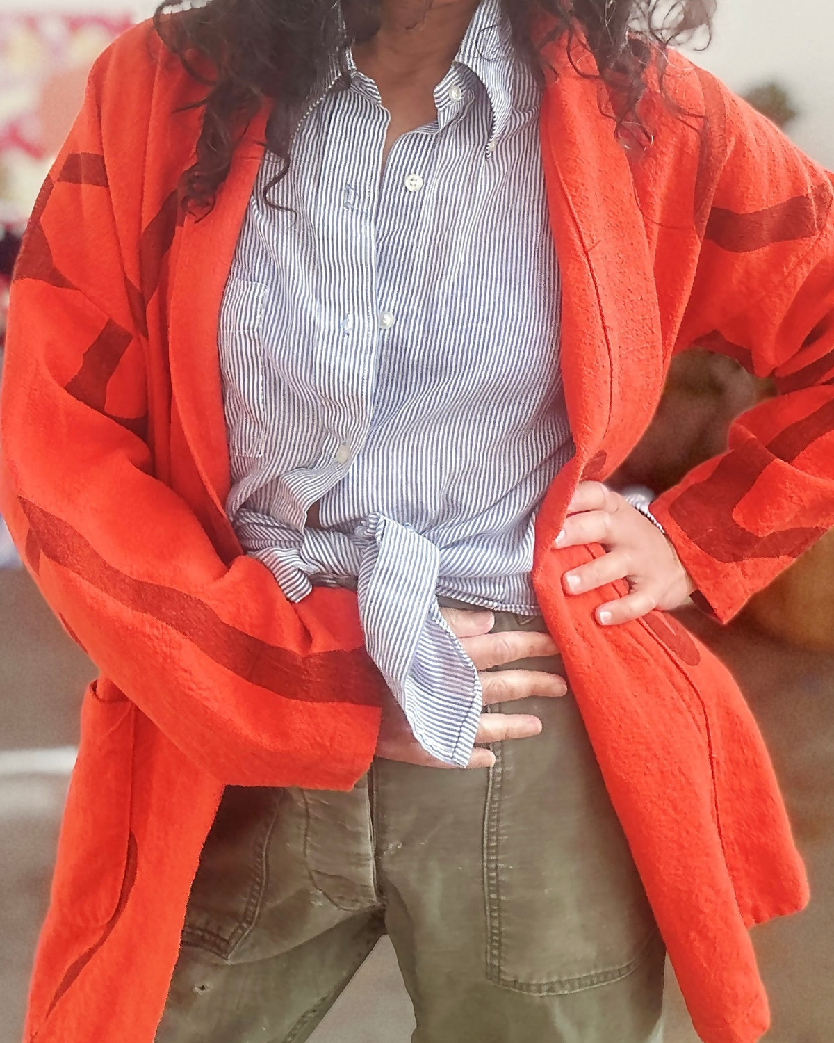 The Work-Play Jacket - Ziggy in Brick & Tomato