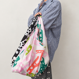 Foldie Tote - Clive in Multi-Tropical & Natural