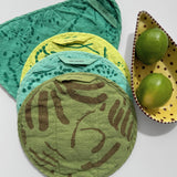 Triangle Potholder - Drape - Lucky Green - Circus Green
