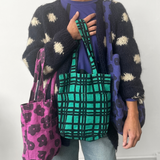 The Petite Tote - Darby - Midnight - Lucky Green