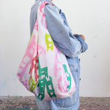 Foldie Tote - Clive in Multi-Tropical & Natural