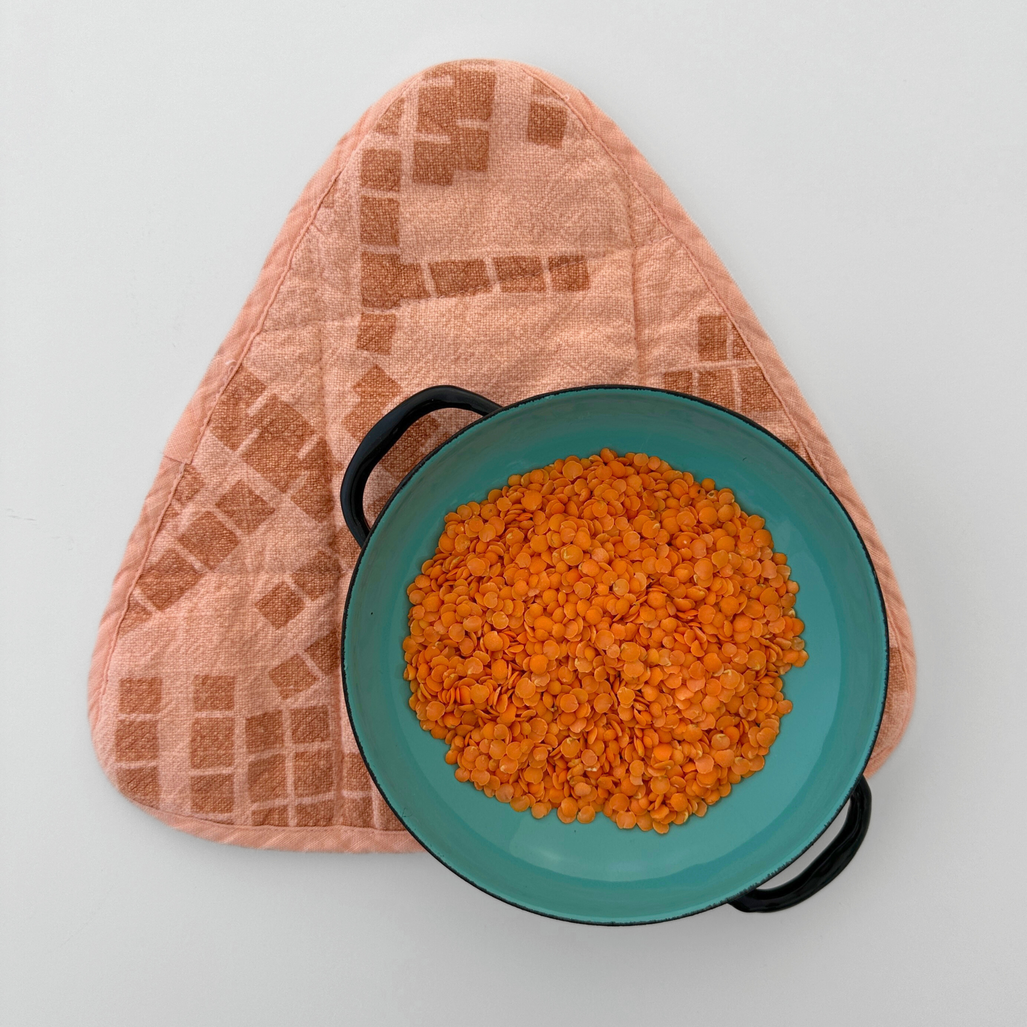 Triangle Potholder - Tiles - Shell - Champagne