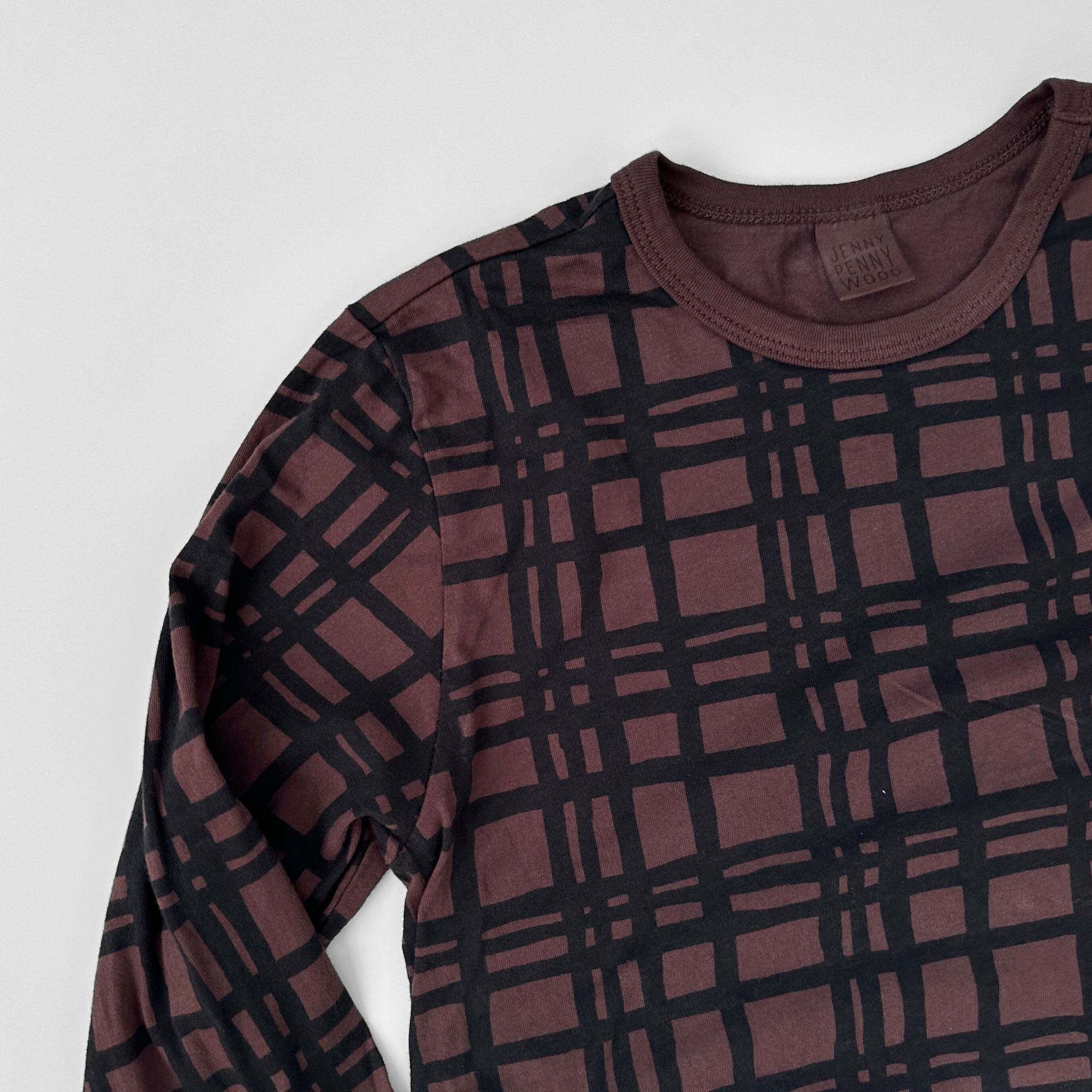 Long Sleeve T-Shirt - Darby in Midnight & Mahogany