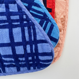 Triangle Potholder - Darby - Midnight - Tomato