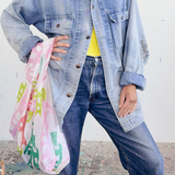 Foldie Tote - Clive in Multi-Tropical & Natural