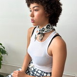 Bandana - Celeste - Faded Black - Natural