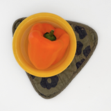 Triangle Potholder - Celeste - Faded Black - Khaki